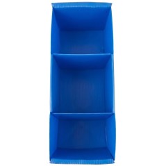 Vista superior de la caja organizadora Nº4 con sus 3 compartimientos (5,5 · 13 · 9 cm)