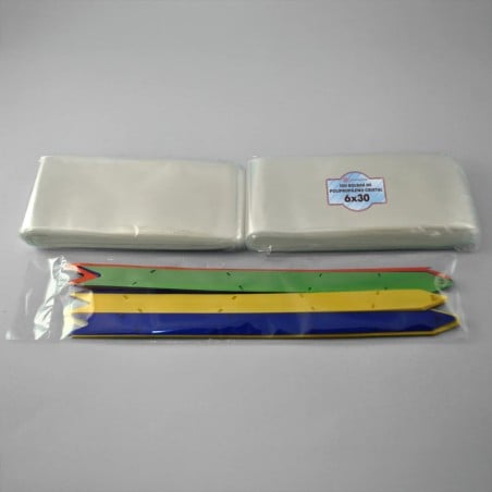 Bolsas de polipropileno 6x30 cm transparentes - Pack x100