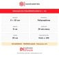 Infografía de la bolsa de polipropileno 8x30: medida, material, espesor de 30 micrones y pack de 100 unidades