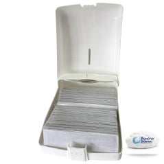 Dispenser de toallas intercaladas plástico con visor y llave