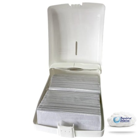 Dispenser de toallas intercaladas plástico con visor y llave