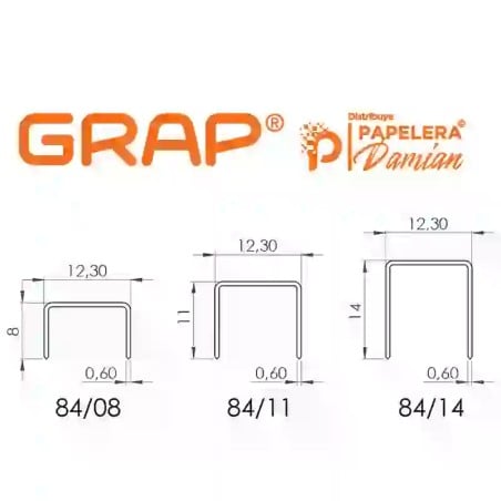 Grampas 84/11 para tapicería Grap caja x 12.500