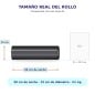 Medidas del rollo: 50 cm de ancho por 15 cm de diámetro, junto a una hoja A4 Medidas del rollo: 50 cm de ancho por 15 cm de diámetro, junto a una hoja A4
