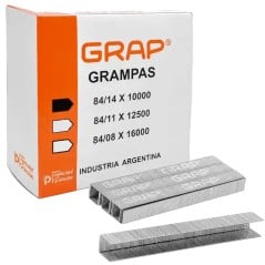Caja de grampas Grap 84/14 x 10.000 para tapicería con peines de grampas