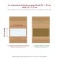 Ventana transparente de 11 x 5,5 cm de la bolsa doypack kraft 12x18 cm, comparada con dos niveles de carga Ventana transparente de 11 x 5,5 cm de la bolsa doypack kraft 12x18 cm, comparada con dos niveles de carga