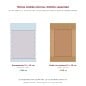 Comparación entre la bolsa transparente 12x18 cm y la kraft con ventana: 340 cc contra 250 cc de capacidad