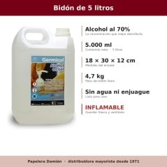 Alcohol en gel Germicol bidón 5 litros