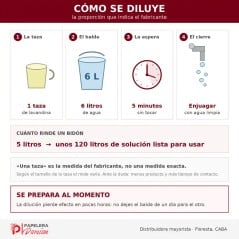 Lavandina concentrada Bioklhor 55 g/L bidón 5 litros