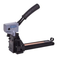 Abrochadora industrial manual Dorking 35/19M para cerrar cajas de cartón con broche 5/8, cargador de 100 grampas