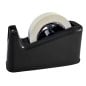 Porta cinta adhesiva grande negro SonFuertes con un rollo de cinta de papel montado Porta cinta adhesiva grande negro SonFuertes con un rollo de cinta de papel montado