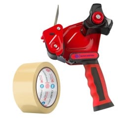 Racionador de cinta de embalaje 48 mm SonFuertes con rollo de cinta