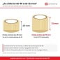 Comparación a escala entre la cinta de embalaje de 48 mm y la cinta ancha de 72 mm: el racionador de 72 mm toma solo rollos de 7 Comparación a escala entre la cinta de embalaje de 48 mm y la cinta ancha de 72 mm: el racionador de 72 mm toma solo rollos de 7