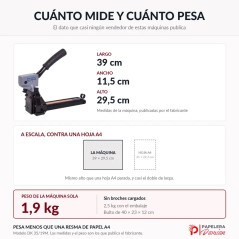 Abrochadora industrial cierra cajas de cartón Dorking 35/19M broche 5/8