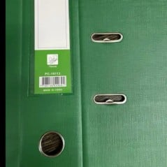 Lomo de 7 cm del bibliorato Plana con anillo metálico, portaetiqueta y ventanas de la palanca