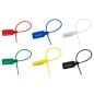 Precintos cola de ratón numerados de 25 cm SonFuertes en 6 colores, pack de 100
