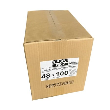 Cinta de embalaje AUCA transparente 48 mm x 100 m - Caja x36