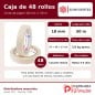 Caja de 48 rollos de cinta de papel SonFuertes 18 mm × 50 m: caja de 37 × 26 × 17 cm, 3,8 kg