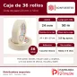 Caja de 36 rollos de cinta de papel SonFuertes de 24 mm por 50 m: caja de 37 × 26 × 17 cm, 3,8 kg, adhesivo caucho-resina