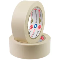 Dos rollos de cinta de papel SonFuertes de 36 mm y 50 m, color beige, con núcleo impreso