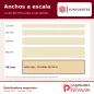 Comparación a escala de los anchos de cinta de papel de 12, 18, 24, 36 y 48 mm, con la de 48 mm resaltada Comparación a escala de los anchos de cinta de papel de 12, 18, 24, 36 y 48 mm, con la de 48 mm resaltada
