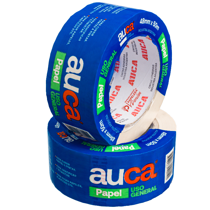 Cintas de papel 48mm AUCA 50 mt Caja de 18 rollos adhesiva Cintas de papel 48mm AUCA 50 mt Caja de 18 rollos adhesiva