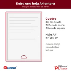 Porta hoja A4 autoadhesivo de pared Acrimet 865