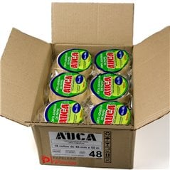 Cintas de papel 48mm AUCA 50 mt Caja de 18 rollos adhesiva