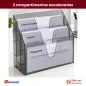 Organizador Acrimet 860 humo con 3 compartimentos escalonados y recorte en U en cada pared Organizador Acrimet 860 humo con 3 compartimentos escalonados y recorte en U en cada pared