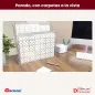 Organizador de documentos Acrimet 860 parado en el escritorio con carpetas a la vista Organizador de documentos Acrimet 860 parado en el escritorio con carpetas a la vista