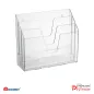 Organizador de escritorio triple A4 Acrimet 860 cristal, transparente, de 33,5 x 29 cm