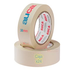 Cintas de papel 36mm AUCA 50 mt Caja de 24 rollos adhesiva