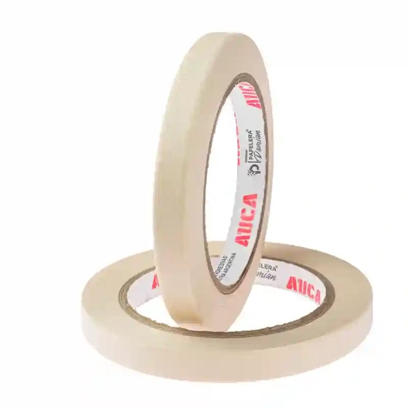 Cinta de papel precio 12mm AUCA rollo de 50 mt adhesiva Cinta de papel precio 12mm AUCA rollo de 50 mt adhesiva