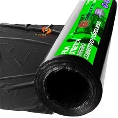 Film Stretch para embalaje negro cubritivo virgen coreless sin cono carton 50 cm SonFuertes 3Kg