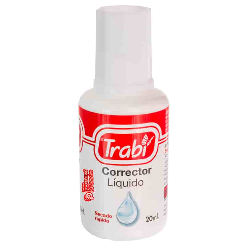 Corrector Trabi liquido frasco con pincel al solvente Corrector Trabi liquido frasco con pincel al solvente