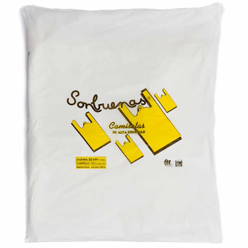 Bolsas Camiseta 60x80 Reforzadas Blancas Son buenas Polyfilm