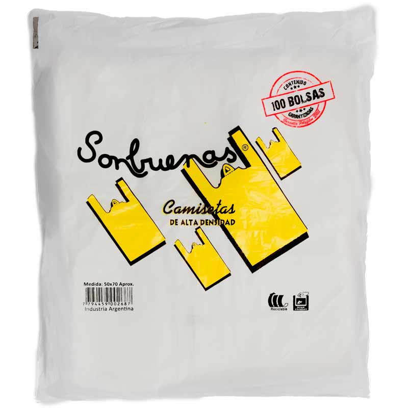 Bolsas Camiseta 50x70 Reforzadas Blanca Son buenas alta densidad Bolsas Camiseta 50x70 Reforzadas Blanca Son buenas alta densidad