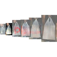 Bolsas Camiseta 30x40 blanca Polyfilm Funda amarilla