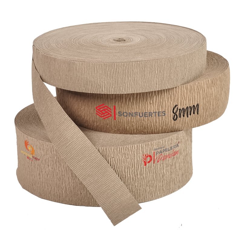 Papel Crepe kraft 1ra de 8 cm en rollo Papel Crepe kraft 1ra de 8 cm en rollo
