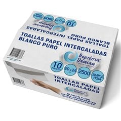 Toalla de papel intercalada de manos Blanca Tissue Caja 2500