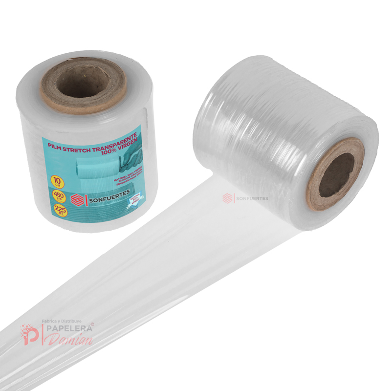 Film Stretch 10cm Virgen Transparente Para Embalar o Atar