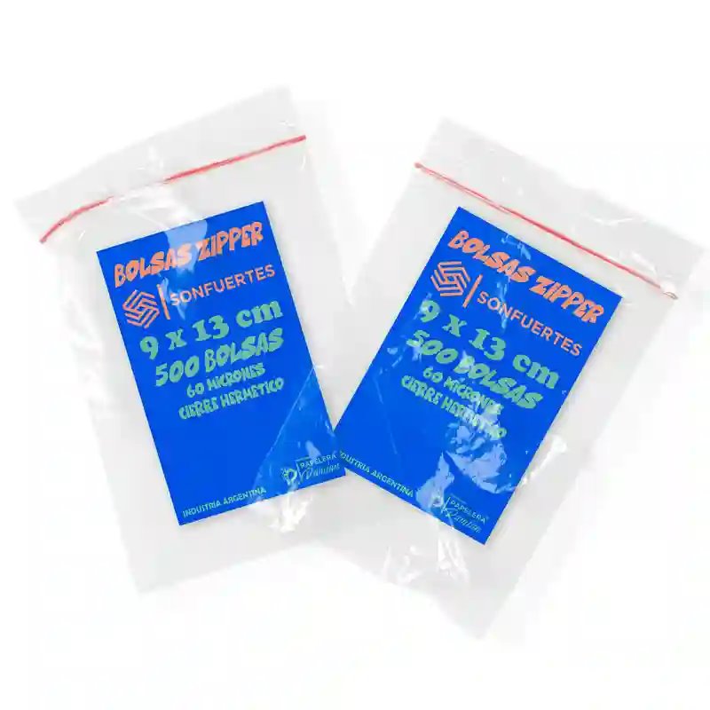 Bolsas Zipper tipo Ziploc cierre hermetico 9x13 x500u Bolsas Zipper tipo Ziploc cierre hermetico 9x13 x500u