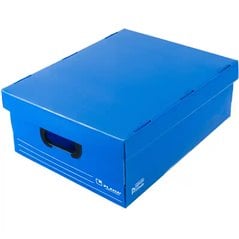 Caja plástica apilable con tapa Plana 801 45×35×15 cm - Pack x10