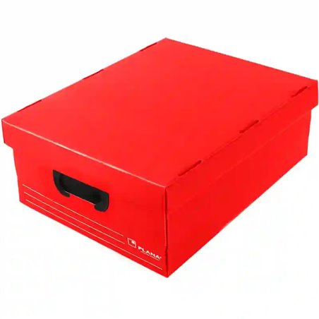 Caja plástica apilable con tapa Plana 801 45×35×15 cm - Pack x10