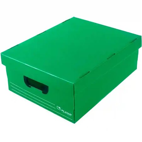 Caja plástica apilable con tapa Plana 801 45×35×15 cm - Pack x10