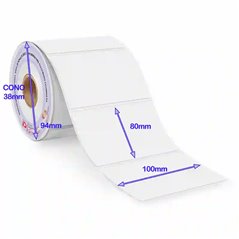 Etiqueta termica 100x80 mm rollo 500 etiquetas autoadhesivas