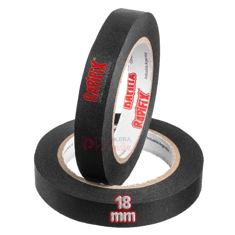 Cinta Rapifix Papel Negra 18mm X 50mt Cinta Rapifix Papel Negra 18mm X 50mt