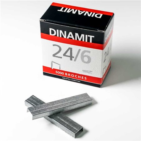Broches para abrochadora 24/6 Dinamit caja 5000 broches