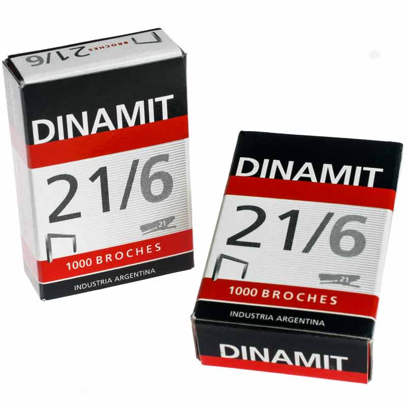 Broches para abrochadora 21/6 Dinamit cajax1000 broches