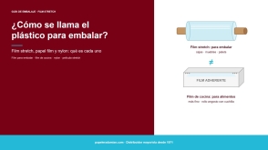 ¿Cómo se llama el plástico para embalar? Film stretch, papel film y nylon