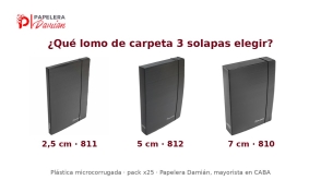 ¿Qué lomo de carpeta 3 solapas elegir? Guía 2,5, 5 y 7 cm